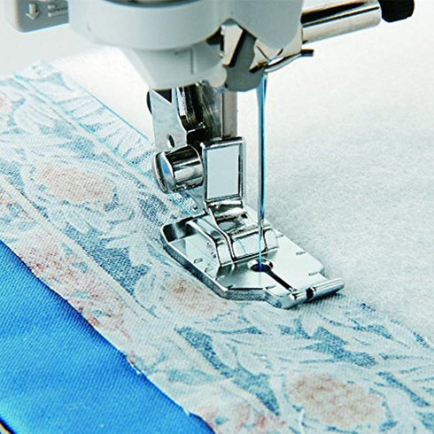 FQTANJU 1/4'' Quilting Patchwork Sewing Machine Presser Foot with Edge Guide - Fits All Low Shank Snap-On Singer, Brother, Babylock, EuroPro, Jano...