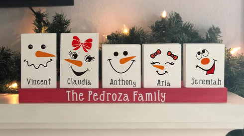 Snowman Faces Stencil,5” Christmas Stencils Reusable Holiday Drawing Stencils for Painting on Wood Block Wall Paper Fabric...