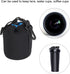 PATIKIL Camera Lens Bag, 3.3" IDx5.5 H Drawstring Lens Pouch with Thick Protective Neoprene, Lens Case for DSLR Camera Lens, Water Coffee Cups, Bl...