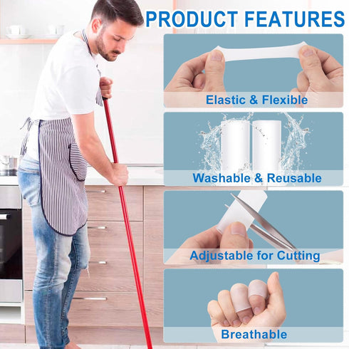 PAGOW 6pcs Silicone Finger Sleeves, Gel Finger Cots, Finger Support Protectors, Finger Covers Finger Caps for Arthritis Cracking Trigger Finger Pa...