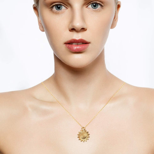 Aylifu Sunflower Charms Pendant, 50 Pieces Sunflower Charm Bead Craft Supplies Pendant Jewelry Findings Alloy Pendant for Jewelry Making Necklace ...