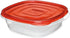 Rubbermaid TakeAlongs Square Food Storage Containers, 2.9 Cup, Tint Chili, 2 Count...
