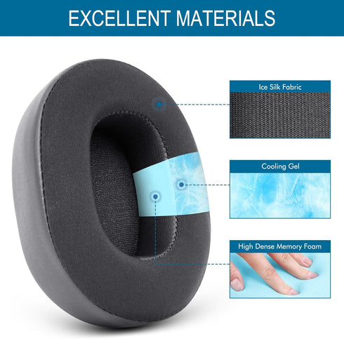 Ear Pads Replacement Cooling-Gel for Skullcandy Hesh 3 Hesh EVO Hesh ANC Headphone Earpads Cushions for Crusher Wireless Crusher Evo Crusher ANC H...
