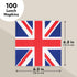 Juvale 100-Pack Union Jack Cocktail Napkins - 2-Ply Paper 6.5 x 6.5 in - Patriotic Union Jack Decor for UK Celebrations & London Party Decor - Bri...