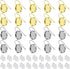 120Pcs 12mm Blank Bezel Earrings Setting,Earrings Wire Hooks Stud Earring Kit includes 20Pcs Cabochon Setting Bezel Blank 100Pcs Rubber Earring Ba...
