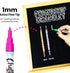 Chalk Markers Fine Tip (10 Pack, 1mm Extra Fine Point) - Neon Liquid Chalk Pens for Blackboards, Chalkboard, Bistro, Car Windows, Dry Erase Boards...