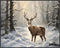 Posterizer 1 pcs-majestic deer in snowy winter scene-oil painting style-6-Art for Animal Lovers-Landscape & Nature Art-Decor for Home & Office- un...