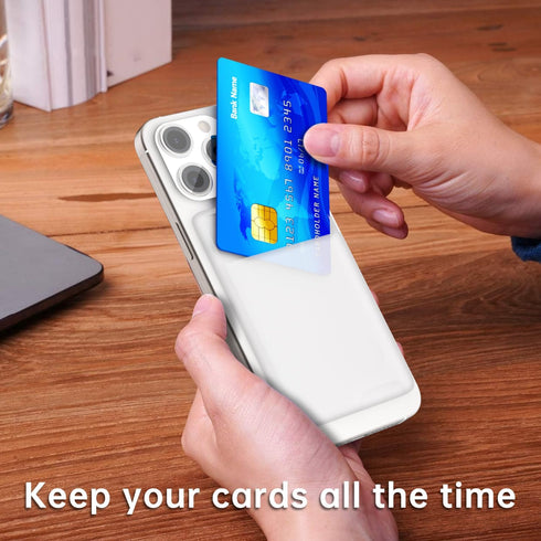 oakxco Phone Wallet Stick On, Secure Phone Card Holder Silicone, Adhesive Pocket Sleeve ID Credit Card, Slim Thin Card Case for Men Women Cute, Co...