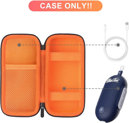 BOVKE Carrying Case Compatible with Blue Tees Golf Player Go Compact GPS Speaker Bluetooth Music & Audible GPS Portable Speaker, Mesh Pocket for C...