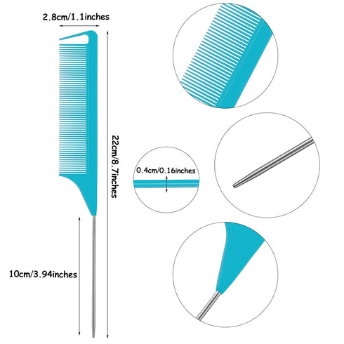 WILLBOND Magnetic Wrist Sewing Pincushion Wrist Magnetic Pin Holder Wristband Pin Cushion Holder with 3 Pcs Stainless Steel Pintail Comb Rat Tail ...