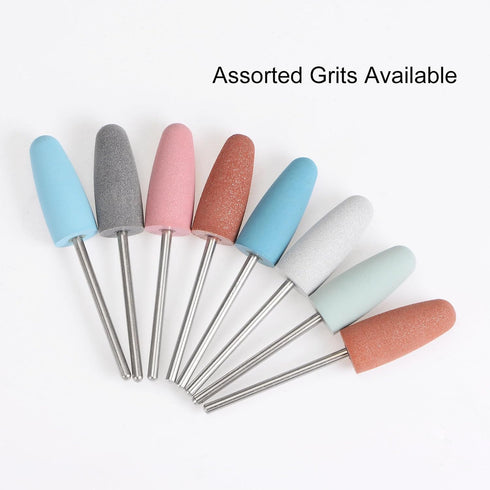 10pcs Rubber Polishing Bit Silicone Buffing Wheels 80 Grit 10mm Dia Mounted Grinding Head for Electric Grinder Rotary Tool, Cone Shape...