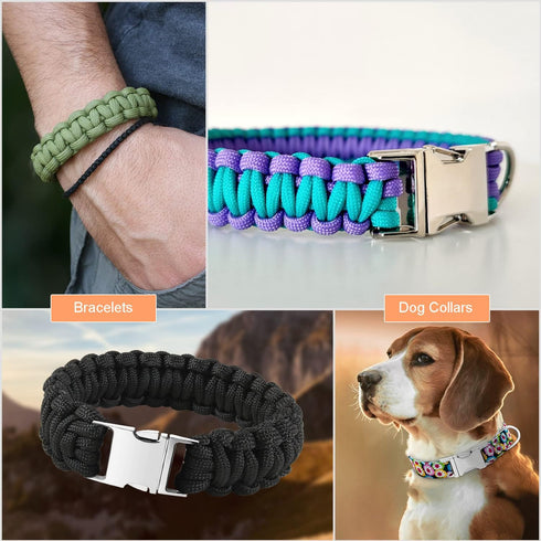 CooBigo 5 Pack Metal Side Release Buckle 3/4 inch Webbing Buckle Paracord Bracelet Clip Clasps for Leather Strap, Dog Collars, Harnesses, Belt, Ba...