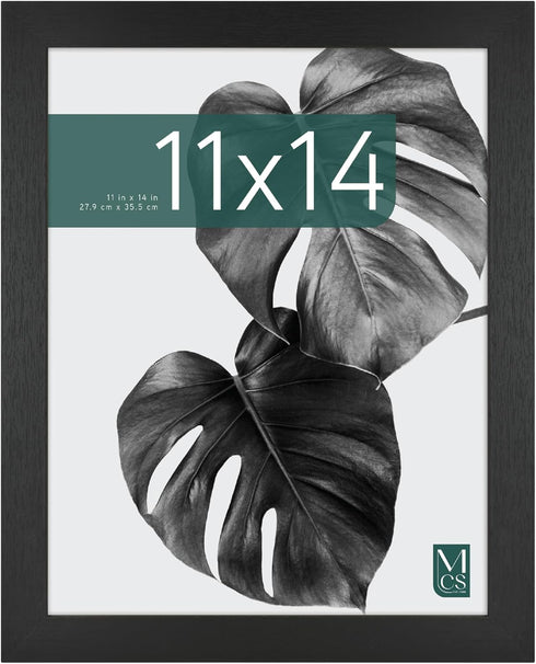 MCS Studio Gallery 11x14 Picture Frame Black Woodgrain, Rectangle Photo Frame for Photos, Posters & Art Prints (1-Pack)...