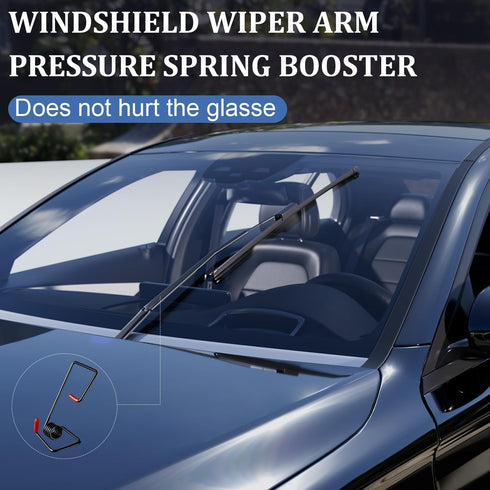 4pcs Windshield Wiper Arm Pressure Spring Booster, Wiper Arm Pressure Spring, Improved Visibility in Rain/Snow, Perfect Replacement Kit for Clear ...