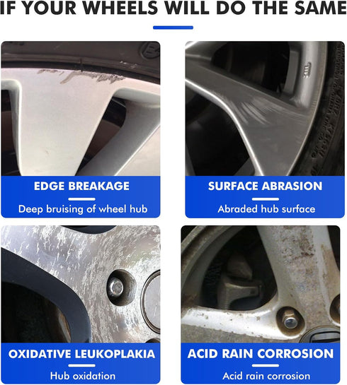 Mirror Silver Rim Touch Up Paint, Rim Repair Kit Curb Rash, Wheel Touch Up Paint for Quickly Fix Rim Scratches, Chips and Surface Damage...