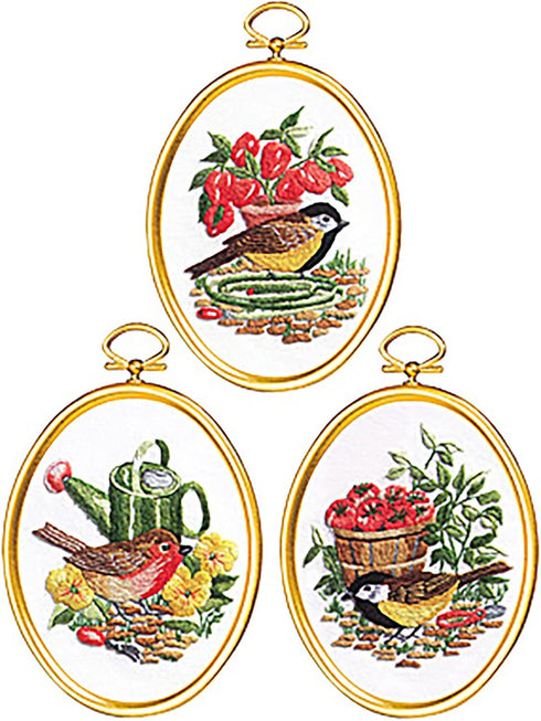 Janlynn Gardening Birds Stamped Embroidery Kit...
