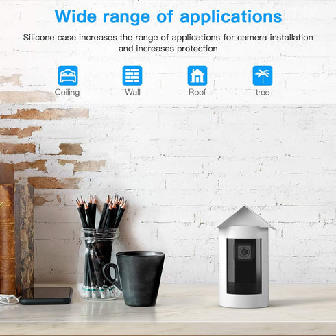 HOLACA Water-Proof Silicone Cover Protective Case for Ring Stick Up Cam Battery HD Security Camera(3rd Generation) - Anti-Scratch Protective Cover...