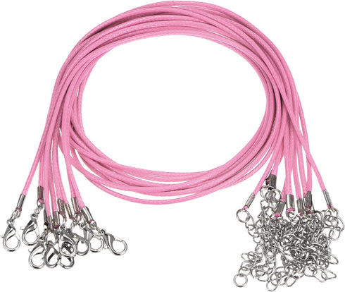 10pcs Waxed Necklace Cord Bulk, 16 Inches and 1.5mm Dia Necklace String Rope with Clasp for Pendants, Bracelets, Necklaces, Jewelry Making Beading...