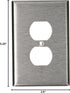 Leviton 1-Gang Duplex Wallplate, Oversized, Magnetic Stainless Steel, 84103...