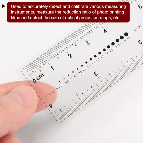 Film Flexible Ruler 4 Inch 0.5mm Scale PET Plastic Folding Straight Ruler Calibration Soft Ruler Measuring Tool for Factory, Transparent...