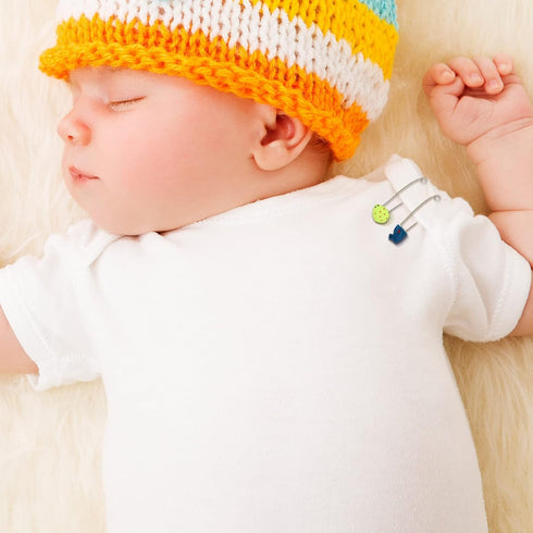 30 pcs Baby Safety Diaper Pin with Plastic Head Animal Pattern 2.4 Inch Secure Clips for Fastening Baby Clothes Diaper Napkins Stainless Steel Kid...