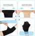 4 Pairs Slimming Arm Shaper and Thigh Slimmers Set, Elastic Compression Arm Shapers Upper Arm Sleeve Slimming Thigh Sleeves Thigh Wraps Slim for W...