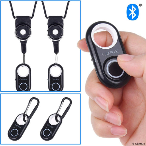 2X CamKix Camera Shutter Remote Control with Bluetooth Wireless Technology - Works Flawlessly with iPhone/iPad and Android - Range: Up to 30 ft (1...