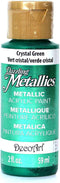 DecoArt Dazzling Metallics 2-Ounce Crystal Green Acrylic Paint...