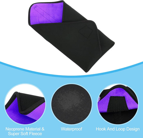 PATIKIL Camera Protective Wrap, 21"x21" Lens Wrap Cloth with Thick Protective Neoprene, Lens Pouch Bag with Hook and Loop for Lens, SLR, Black Pur...