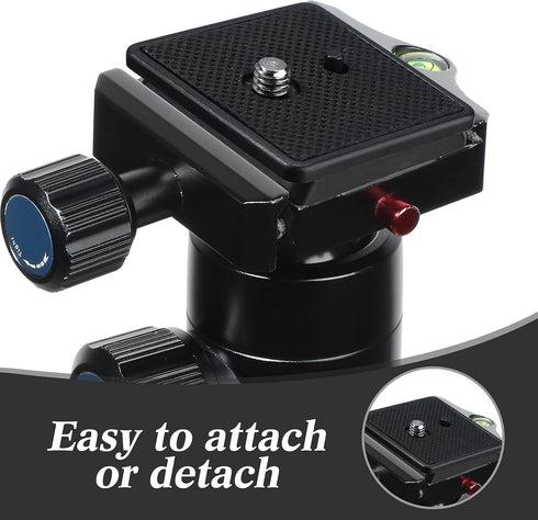 TOODOO 2 Pieces 41mm QR Release Plate Camera Tripod Ball Head Quick Release Plate Replacement Compatible with Ambico V0552 V0554, Sunpak 7500 Pro ...