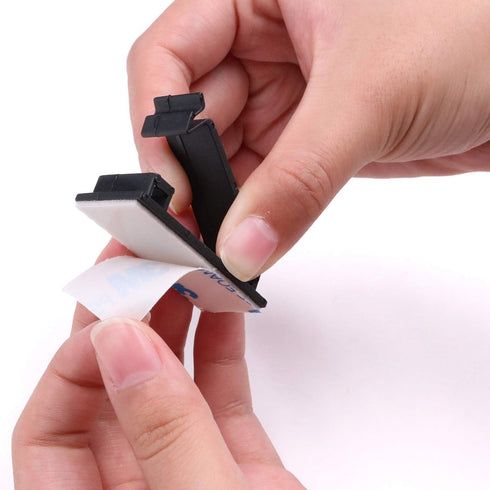 Cable Clips Black with 3M Adhesive, Multipurpose Small Wire Clamps for Cable Management and Cable Runs - 50 Pack Black Bundled with 10 Reusable Ca...