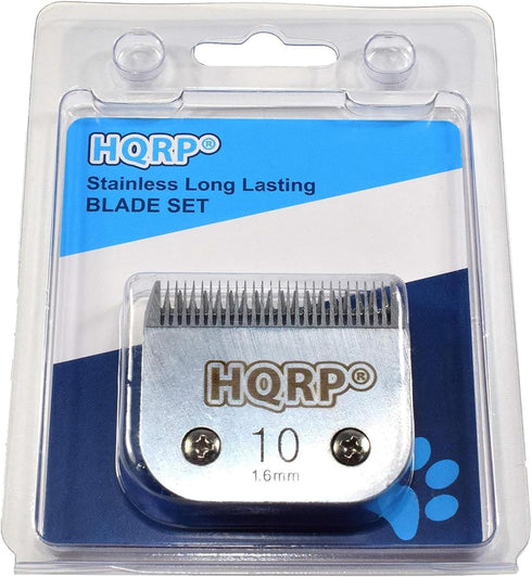 HQRP #10 Blade Dog Grooming Replace A5 Detachable Clipper Blades for Dog Grooming Blades UltraEdge/Ceramic Edge Compatible with Andis/Oster A6/Wah...