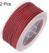 2pcs Nylon Thread Twine Beading Cord 2mm Extra-Strong Braided Nylon Crafting String for Bracelets Jewelry Making DIY Crafts 11M/36 Feet, Dark Red...
