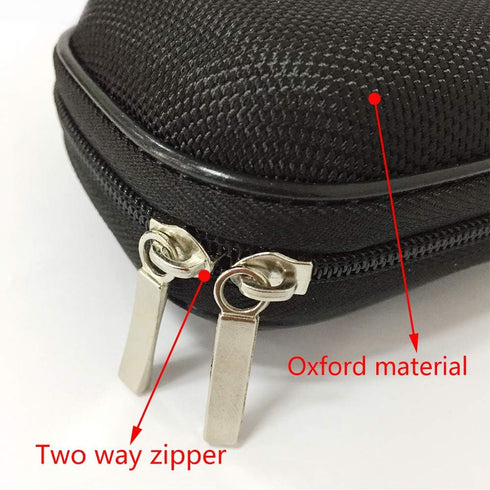 Earphone Case Portable Oxford Bag Holder with Two-Way Zipper for IEM, Earmold, Hearing Protector and Most Earphones...