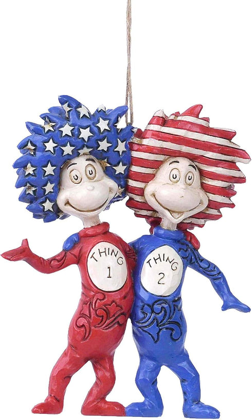 Enesco Dr. Seuss by Jim Shore Thing 1 and Thing 2 Hanging Ornament...