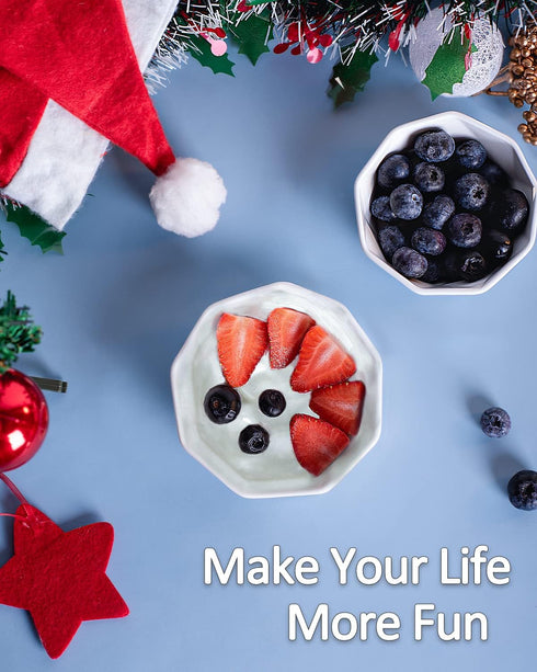 DELLING Ramekins 8 oz, Creme Brulee Ramekins, Porcelain Ramekins Oven Safe, Geometric Style Ramekins for Baking Souffle, Ice Cream, Snack, Charcut...