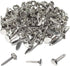 100 Pcs Brass Paper Fasteners, 8x17mm Plated Mini Brads for Scrapbooking Crafts DIY Projects (Silver)...