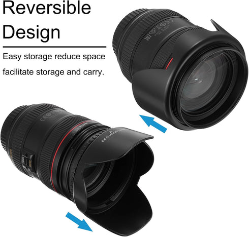 PATIKIL 72mm Camera Lens Hood, Reversible Flower Lens Hood Protector with Cloth for Anti-Reflection Blocks Excess Sunlight Enhance Photography for...