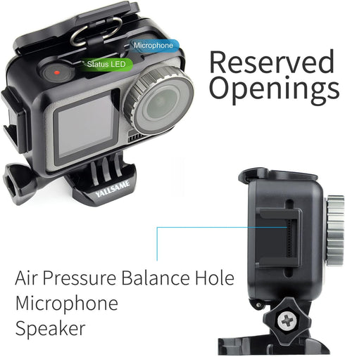 Frame Case for DJI Osmo Action Skeleton Housing Protective Shell Cage with Cold Shoe Mount Photography Vlog Accessories Kit for DJI Action 1...