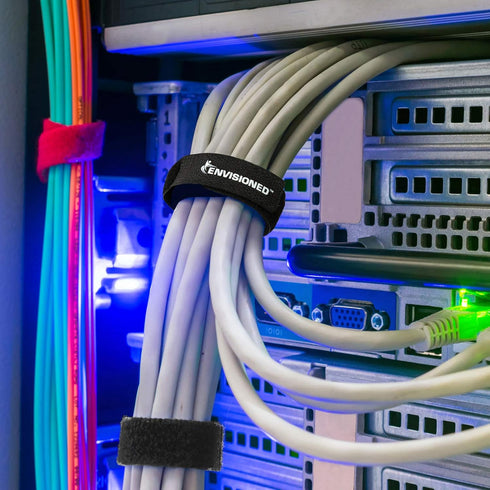 Fire Retardant Reusable Cable Ties Roll, Heat Resistant Ties, Cut to Length Roll, 1/2" Wide, 16 Feet Long - Black...