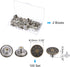 100 Sets Button Pins for Jeans, 15mm No-Sew Removable Instant Adjustable Replacement Metal Embossed Pattern Denim Jeans Buttons Pins Tightener for...