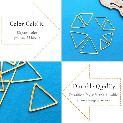 70Pcs Triangle Earring Beading Ring,4Sizes Earring Hoops Connector Links Open Bezels Linking Rings Earrings Pendant for DIY Jewelry Making Finding...