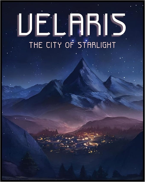 Posterizer 1 pcs-travel poster-Valeris-the city of starlight-Adventure Wall Art Gift for Men Women Entrepreneur Teens Decor for Home & Office- u...