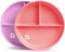 Munchkin Stay Put Suction Plates for Baby and Toddler, 3 Divided Sections , Pink/Purple...
