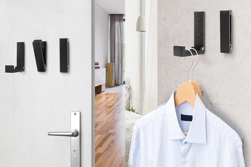 AFKSMILE 5Pcs Versatile Coats Hooks Set - Hooks for Towels, Bags, Hats, Headphones & More, Heavy Duty, Wall Mounted, Space-Saving Design for Home ...