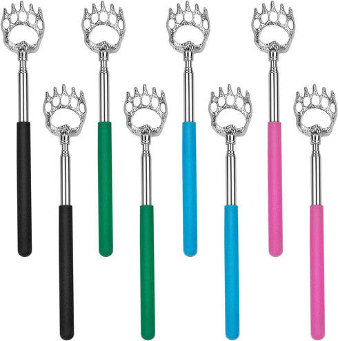 Awpeye Bear Claw Back Scratcher Extendable, Metal Portable Telescopic Backscratchers with Rubber Handled 8 Pack, Backscratcher for Men and Women...