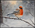 Posterizer 1 pcs-cute little bird in snowy winter scene -3-Art for Animal Lovers-Landscape & Nature Art-Decor for Home & Office- unframed wall art...