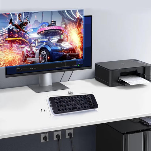 iPazzPort Mini Bluetooth Keyboard, QWERTY Handheld Backlit Wireless Mini Keypad,Portable and Rechargeable, for Latest AMZ Fire TV Stick 4K Max, Sm...