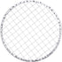 5pcs Round BBQ Grill Net 6.5" Dia Galvanized Iron Barbecue Mesh Mat for Baking Smoking Charcoal Grilling Roasting...