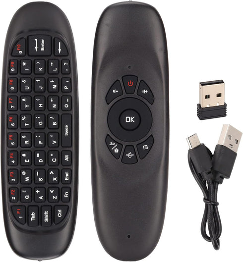 Air Mouse, 2.4GHz Keyboard with USB Receiver and Cable, Universal TV Remote Air Mouse Remote for PC TV, Plug and Play...